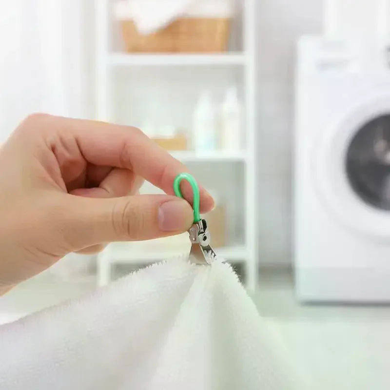 Colorful Stainless Steel Towel & Shower Curtain Clips