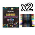 Nymixa DIY Nail Art Kit – 12-Color Pens & Glitter Decorations