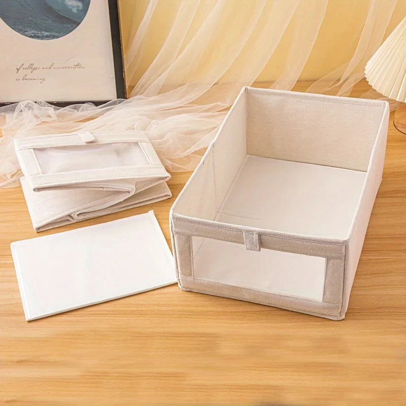3-Pack Foldable Storage Boxes – Wardrobe & Clothes Organizer