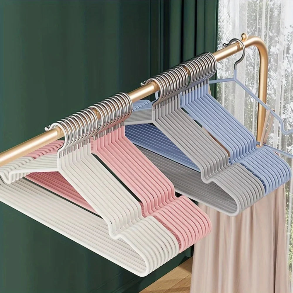 Heavy Duty Metal Clothes Hangers Anti-slip Space Saving Coat Closet