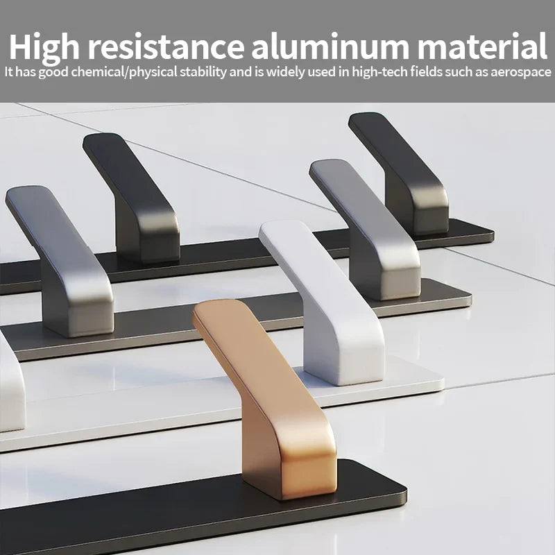 YUNJIEYA 6-Hook Aluminum Wall Rack | Kitchen & Bathroom Hooks
