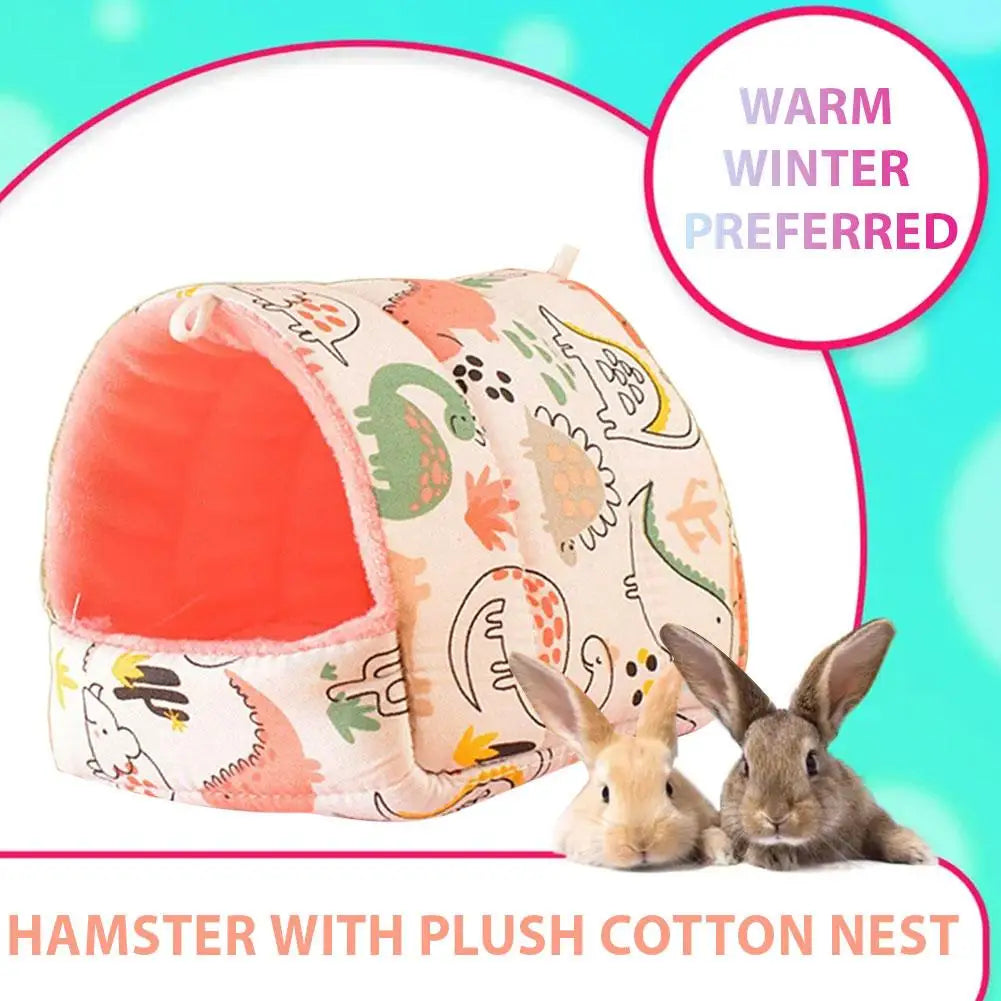 Plush Hamster Nest | Cozy Cotton Bed for Small Pets