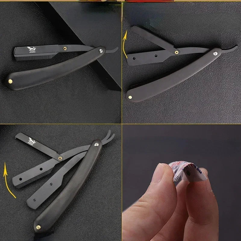 Stainless Steel Folding Straight Razor | Precision Shaving Tool