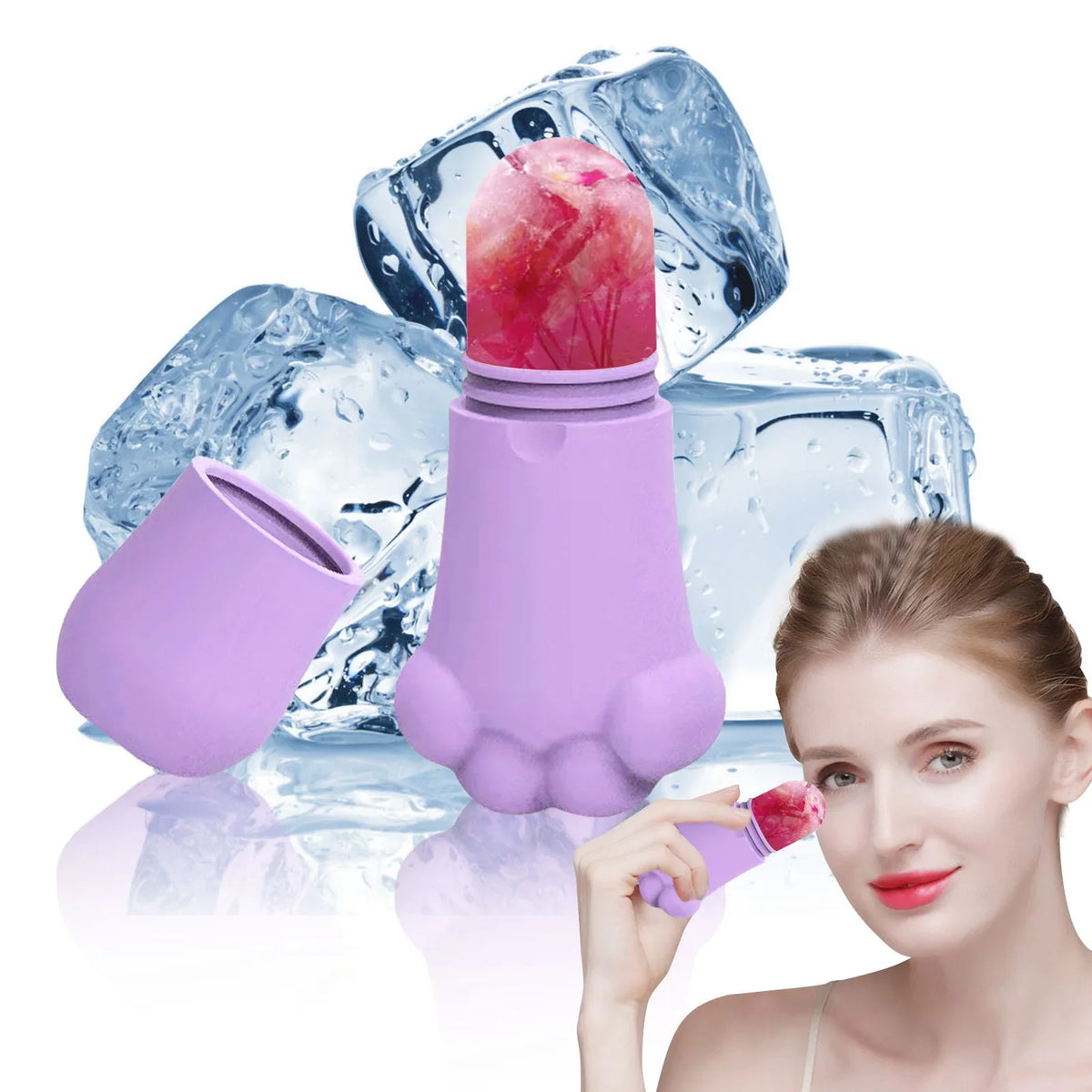 Silicone Ice Cube Face Massager Tray – Cooling Skincare Tool