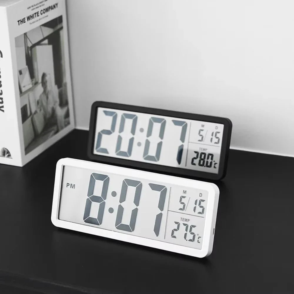 LCD Digital Wall Clock – Time, Date, Temp & Humidity | NOCCLILI