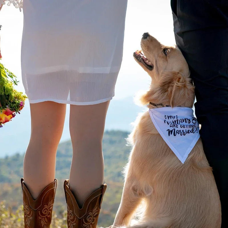 My Humans Are Getting Married Dog Bandana | Wedding Pet Scarf