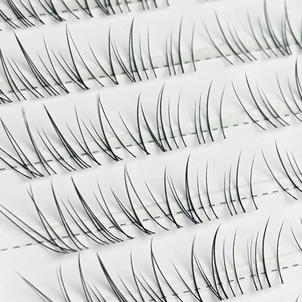 Natural Cluster False Eyelashes | 9–11mm Black C Curl Lash Set
