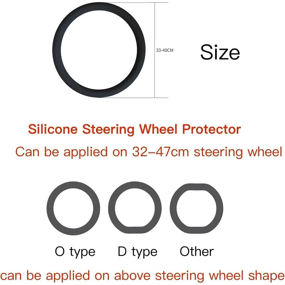 Anti-Slip Silicone Steering Wheel Cover | Universal 14–16"