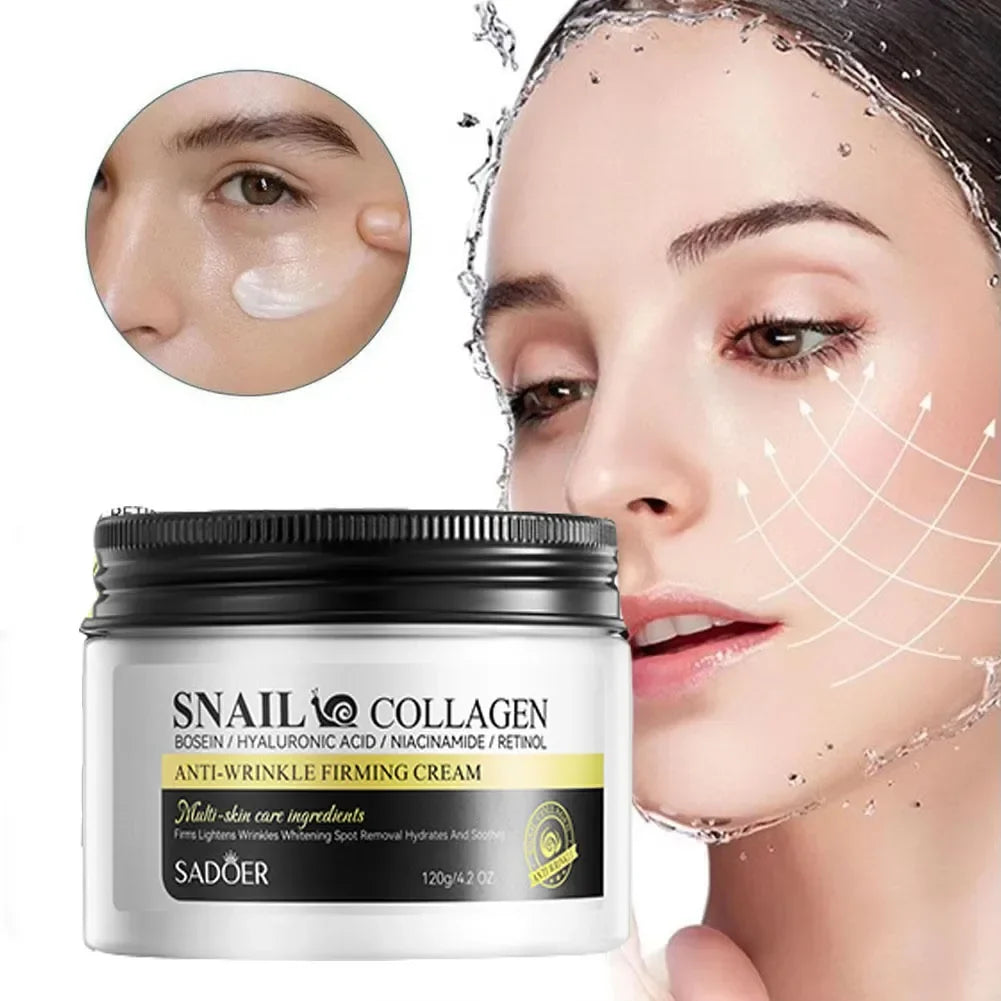 SADOER Snail Collagen Anti Wrinkles Face Cream Firming Moisturizing