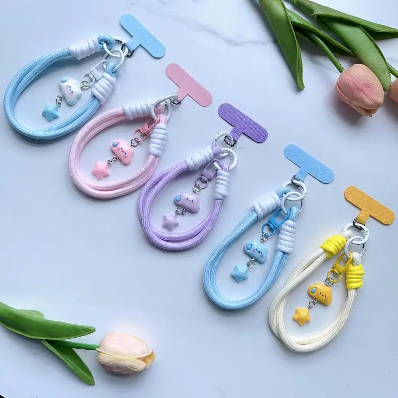Handmade Acrylic Cloud Phone Lanyard & Keychain Pendant