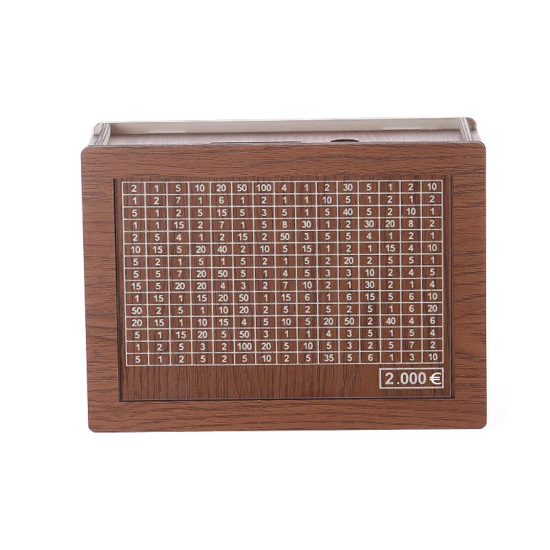 Wooden Money Box Counter Vintage Palace-style Transparent Piggy Bank
