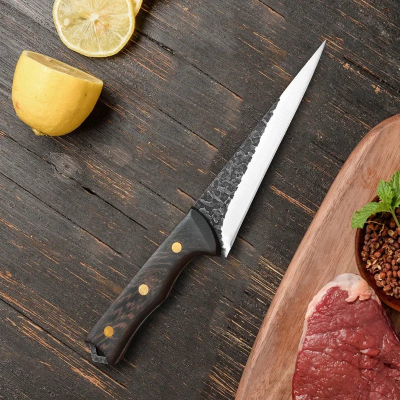 InLeung Stainless Steel Boning & Filleting Knife – Wood Handle