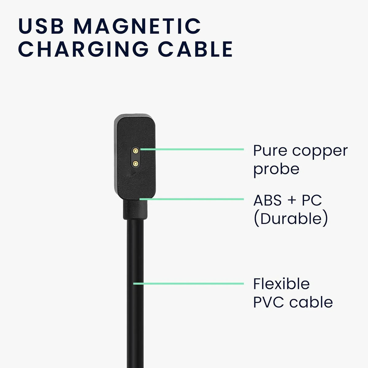 Magnetic USB Charger for Xiaomi Mi Band 9 & 8 – 60/100cm