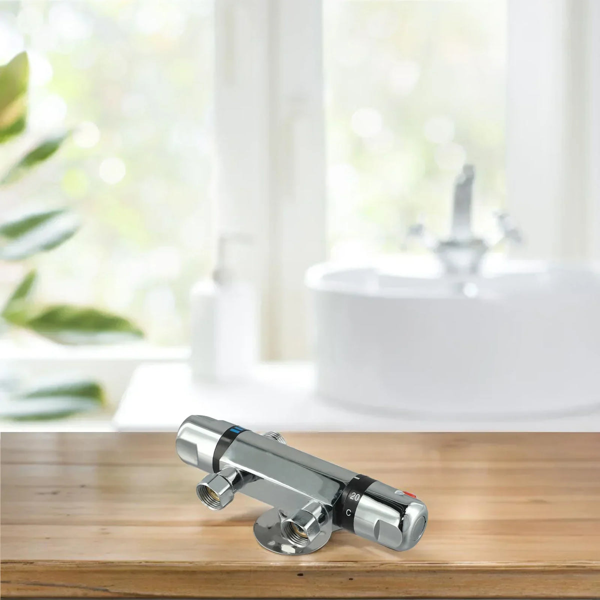 Chrome Thermostatic Shower Mixer Valve | G1/2 Alloy Bar Tap