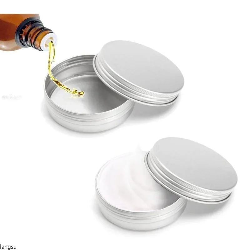 Empty Aluminum Tins 5ml–100ml | Screw Top Round Storage Cans