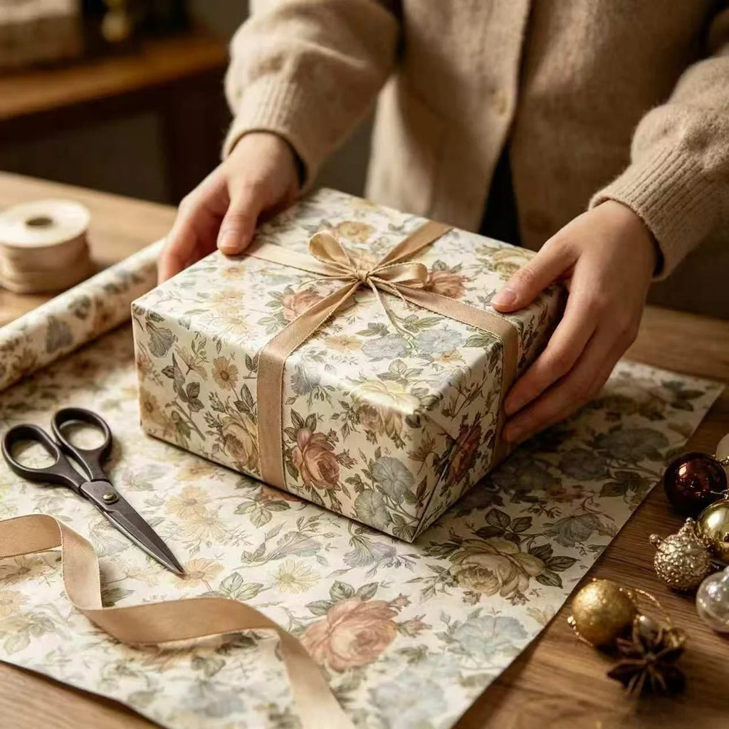 20-Pc Retro Floral Tissue Wrapping Paper – Gift & Scrapbook