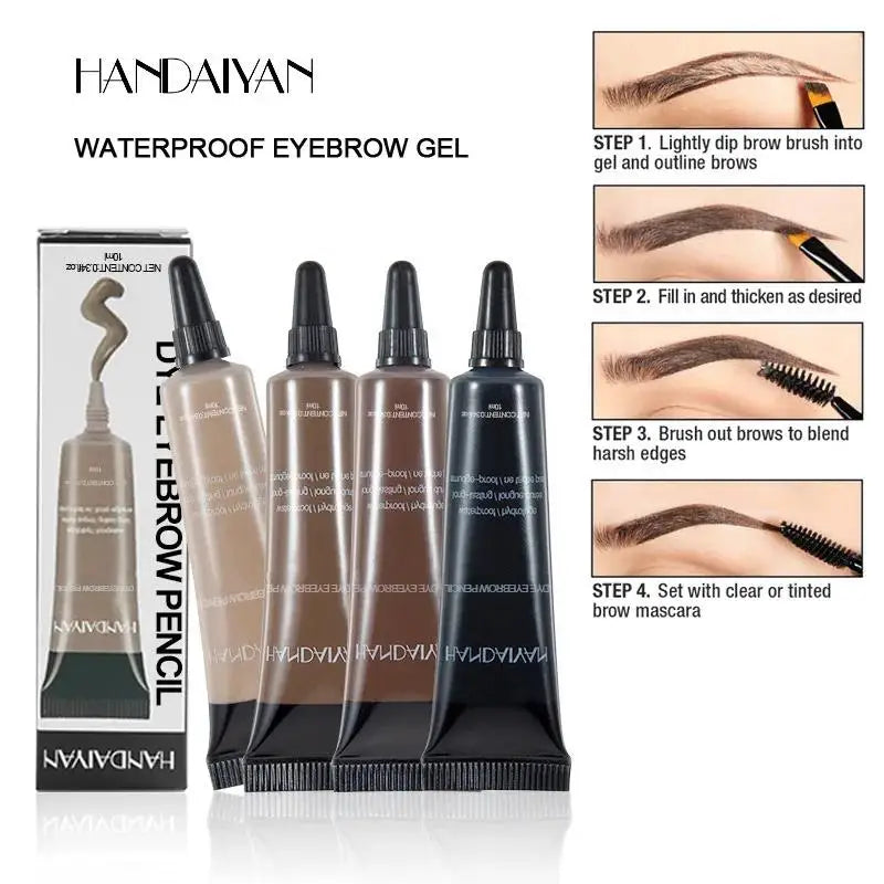 Handaiyan Waterproof Eyebrow Tint Gel – 6 Shades & Dual Brush