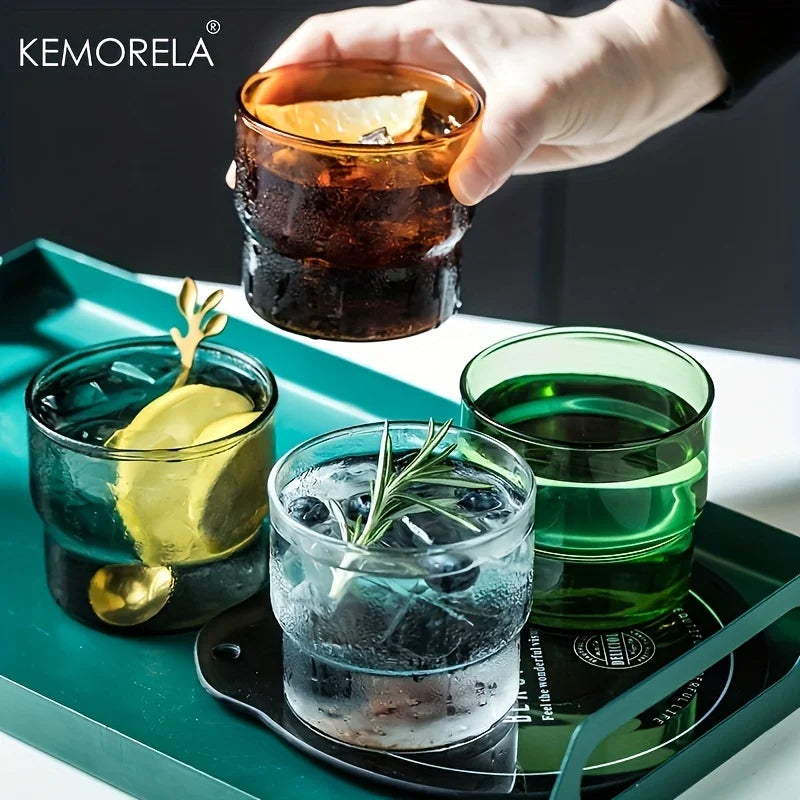 KEMORELA 290ml Origami Glass Mug – Heat Resistant Vintage Cup