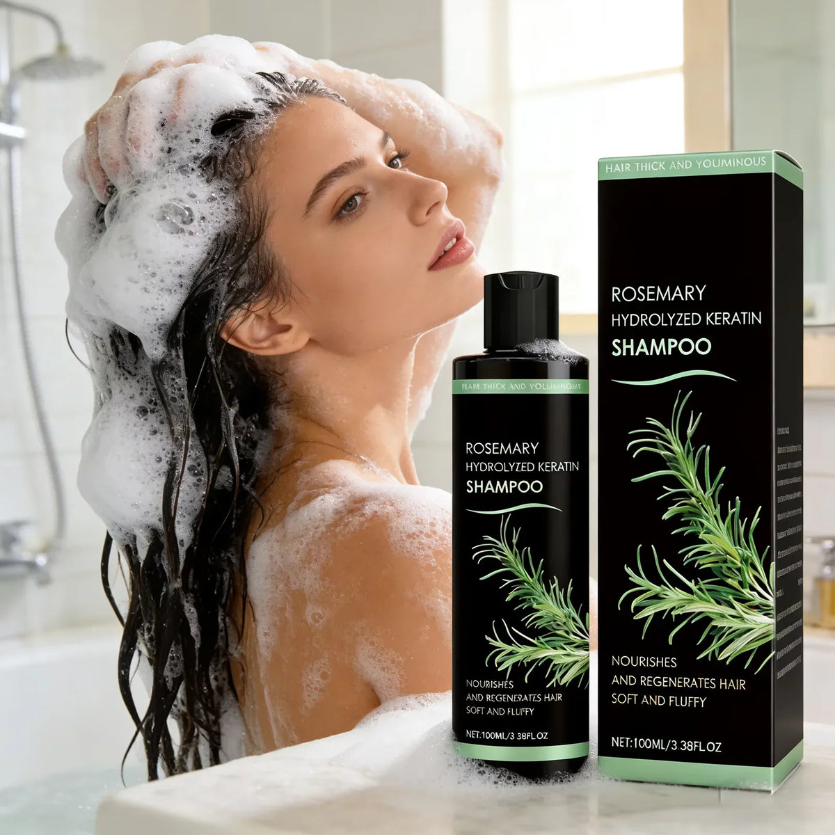 HOEGOA Rosemary Keratin Shampoo – Nourish & Oil Control 100ml