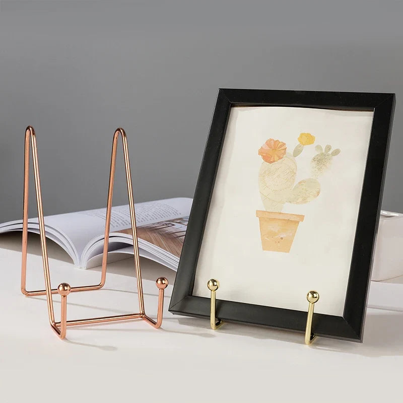 Metal Display Easel Stand Holder Pictures Photos Plates Artwork