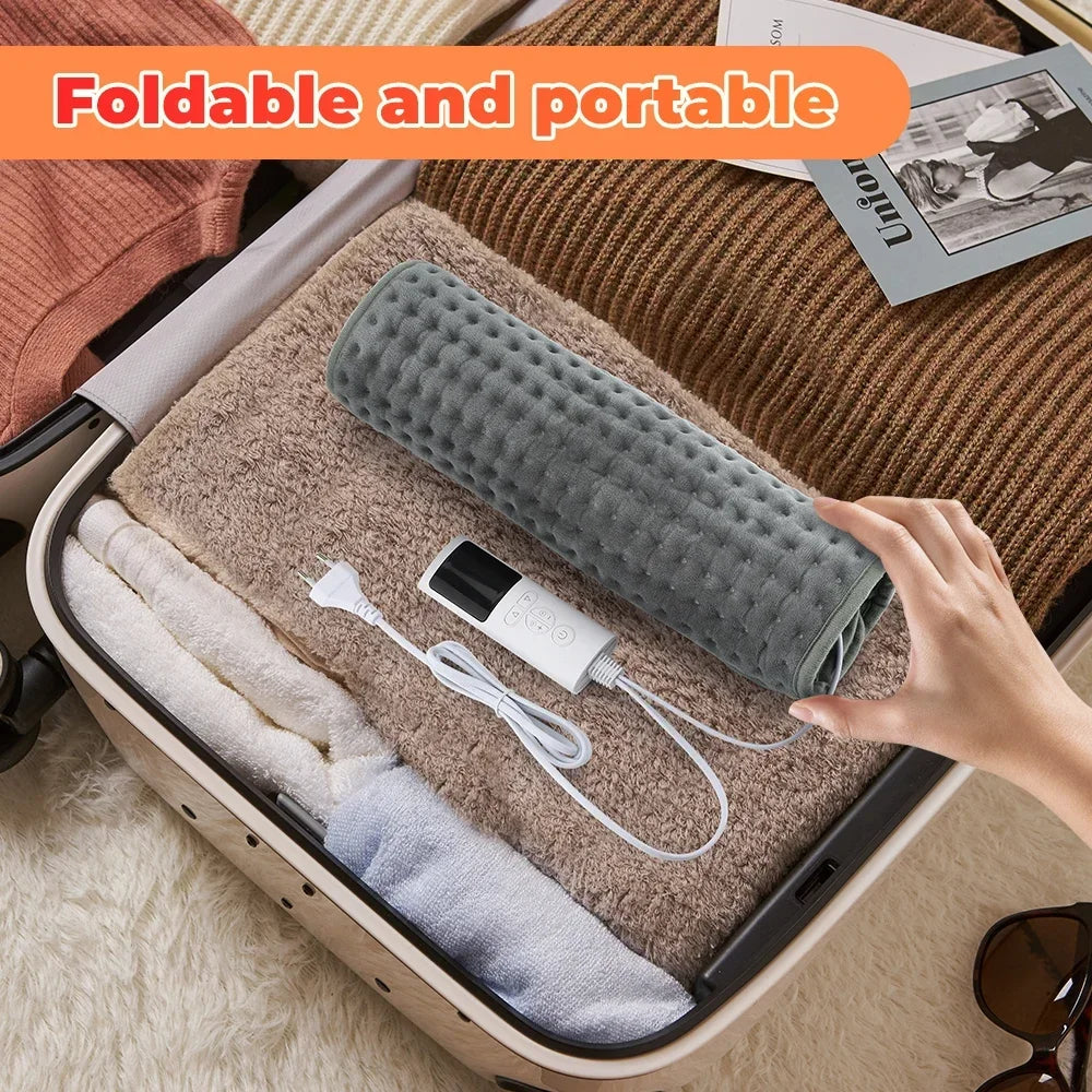 AFDEAL Electric Heated Foot Warmer Pad – Washable Plush 75W