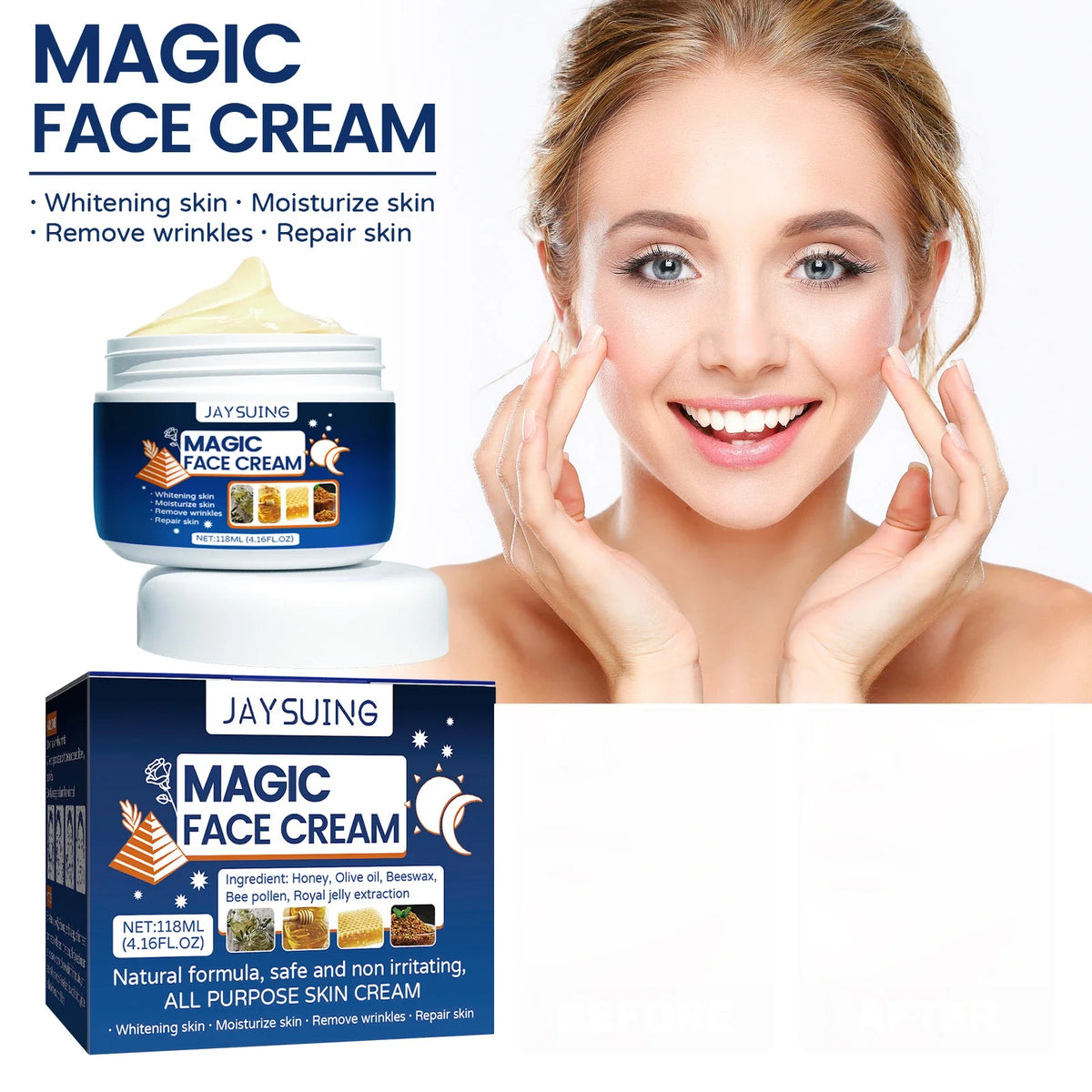 Jaysuing Anti-Aging Face Cream – Moisturizing & Brightening 118ml