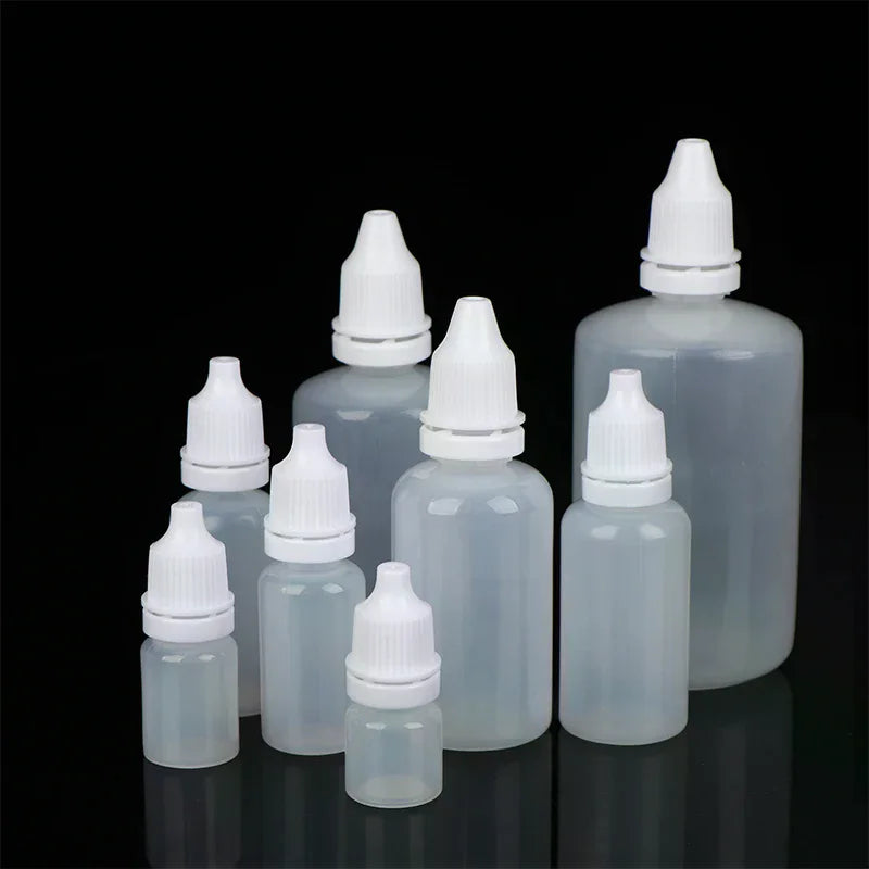 5-Pack Squeezable Dropper Bottles | Refillable Plastic 3–100ml