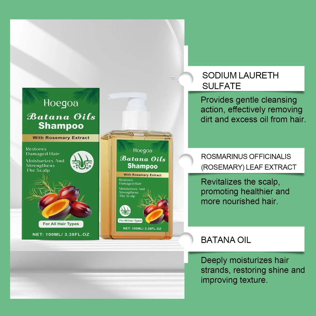 Batana & Rosemary Nourishing Shampoo – Gentle Scalp Care