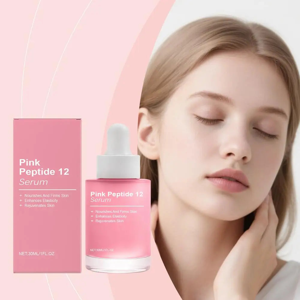Pink Peptide 12 Glow Facial Serum Firming Brightening Hydrating