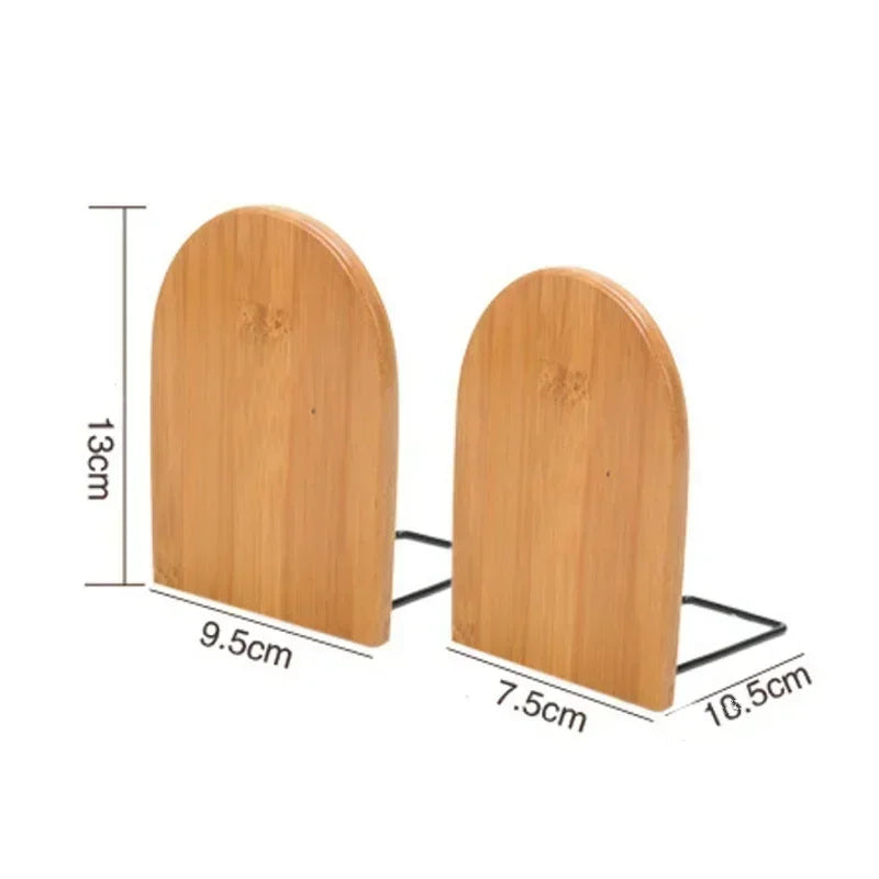 Wood Desktop Bookend Holder – Simple Style Desk Organizer