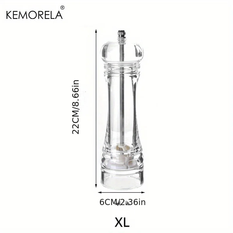 KEMORELA Acrylic Manual Pepper & Salt Grinder Mill Shaker