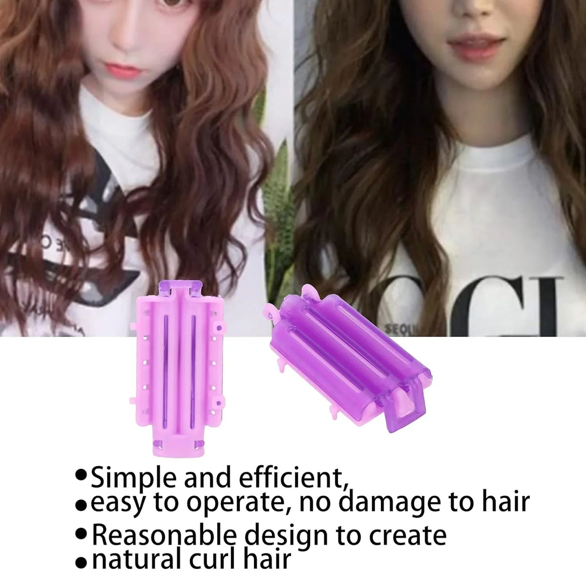 36-Piece Reusable Perm Hair Curl Rods & Wave Clamps Set