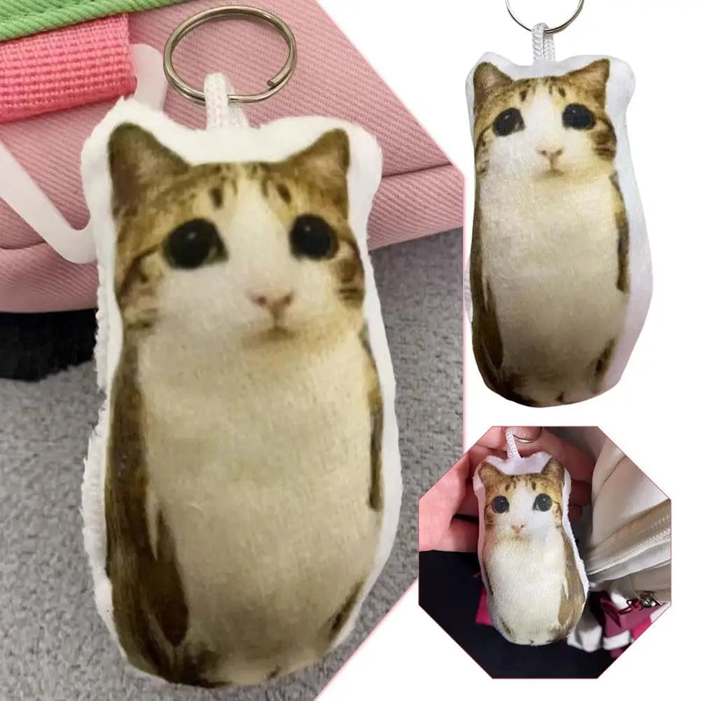 Meow Sound Cat Plush Keychain – Squeeze & Play Cute Pet Gift