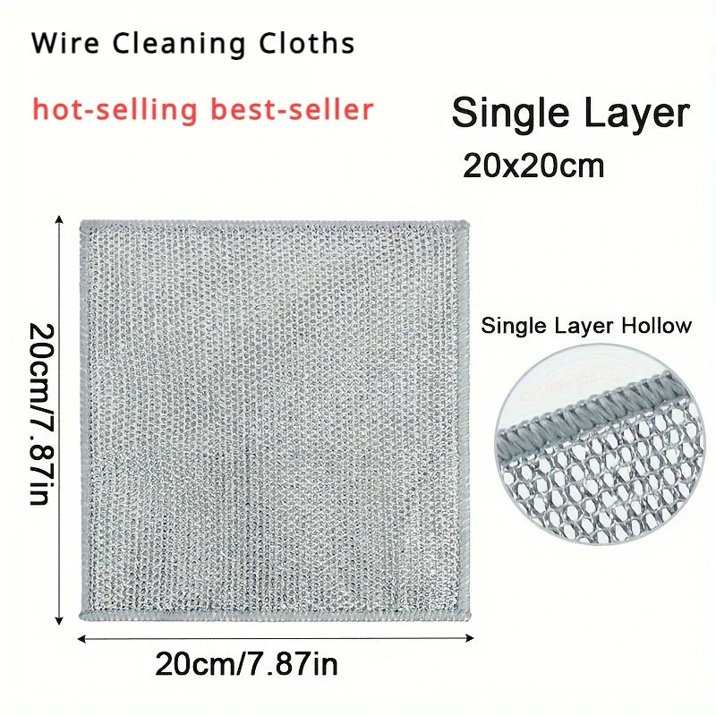 Magic Wire Cleaning Cloth | Metal Mesh Dish Scrubber 1-12pk