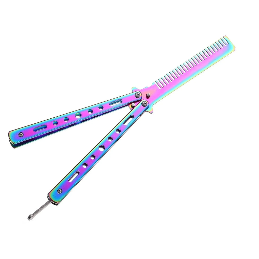 Rainbow Butterfly Comb – Foldable Stainless Steel Training Tool