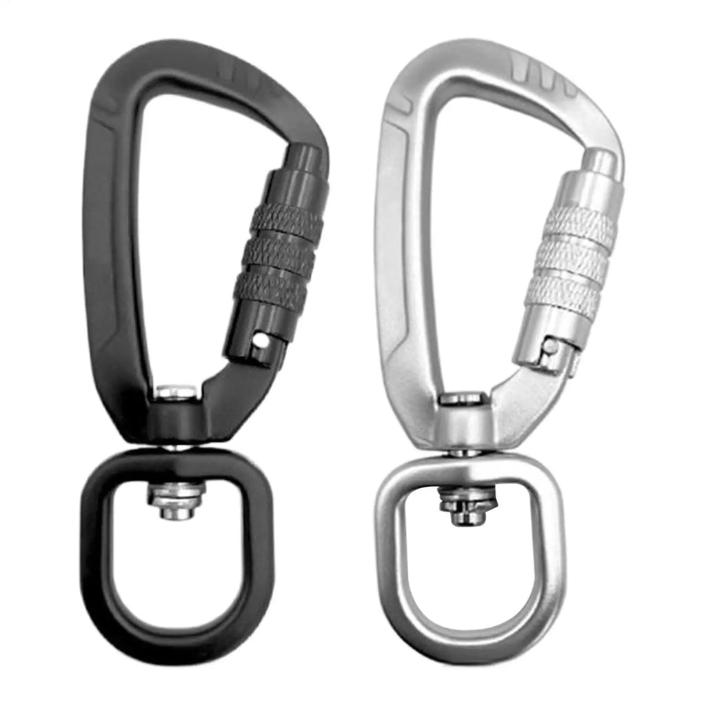 Aluminum Alloy Swivel Carabiner D-Ring Clip | Camping Hiking