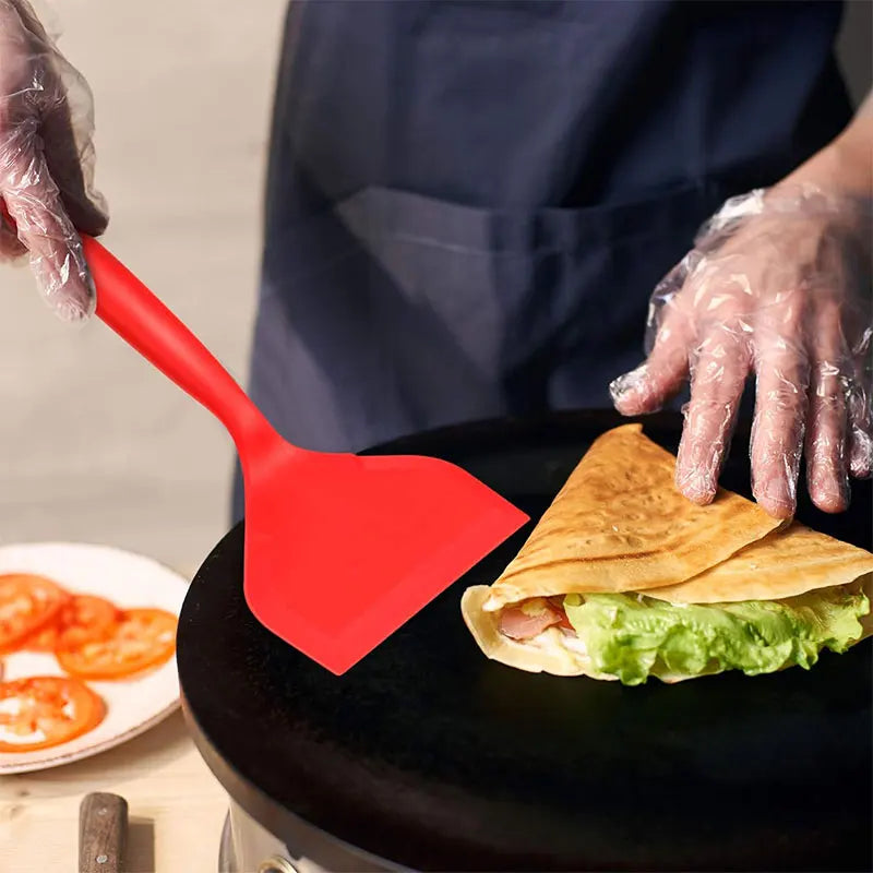 Silicone Spatula Turner – Wide Non-Stick Pancake & Egg Shovel