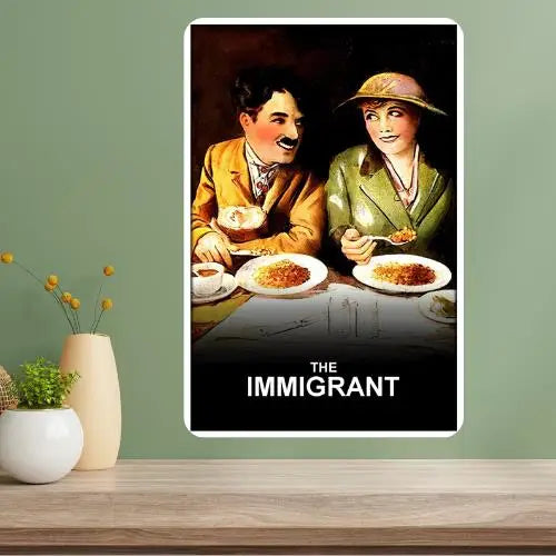 Charlie Chaplin "The Immigrant" Classic Movie Metal Poster Sign