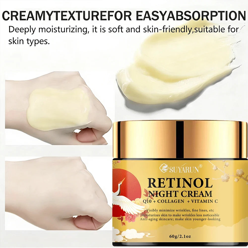 SUYARUN Retinol Night Cream – Niacinamide & Vitamin C Face Cream