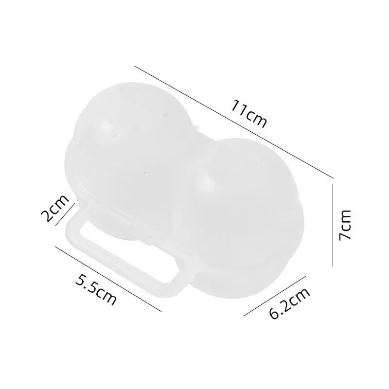 2-Cell Portable Egg Carrier Box – Shock-Absorbing PP Case