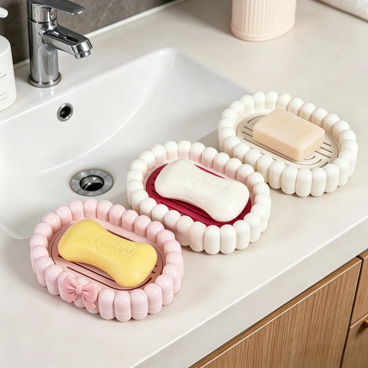Double Layer Soap Dish with Drainage & Anti-Slip Base | Large