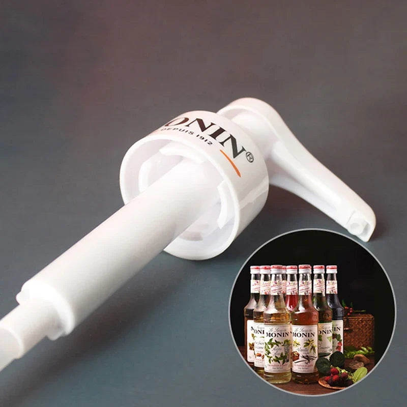 Coffee Dispenser Syrup Pump Black White Liquid Juice Bottle