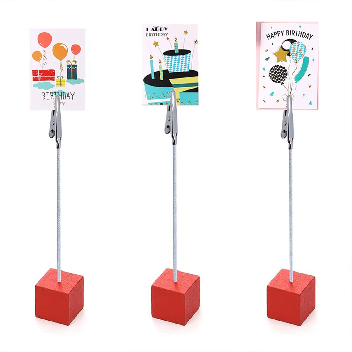 Metal Wire Alligator Clamp Long-tailed Iron Clip Photo Holder Stand