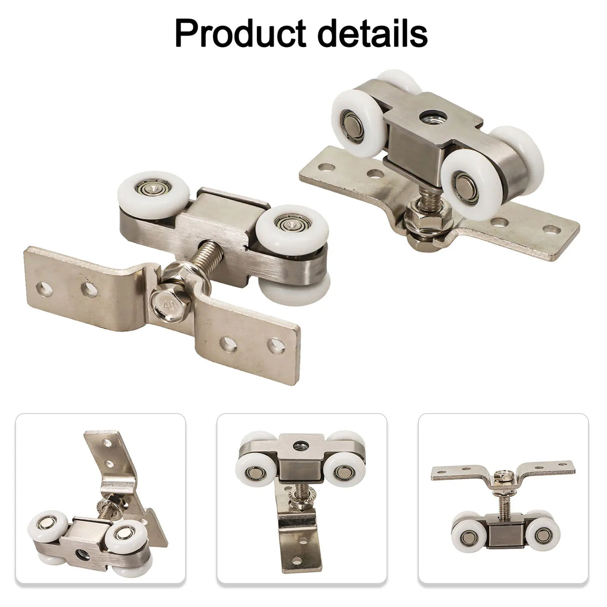 Sliding Door Track Rail & Pulley Hardware Set – Silent (1 Pair)