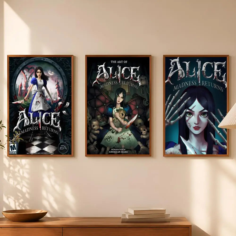 Alice Madness Returns HD PVC Wall Poster – Self-Stick Decor
