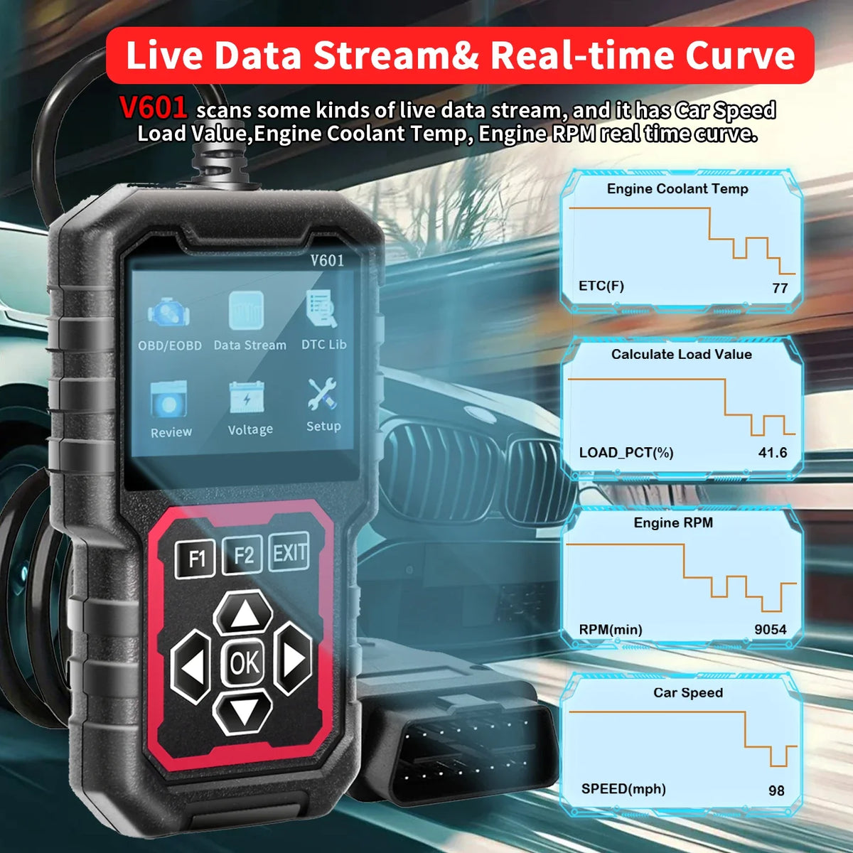 OBD2 Scanner – Car Fault Code Reader & Battery Tester