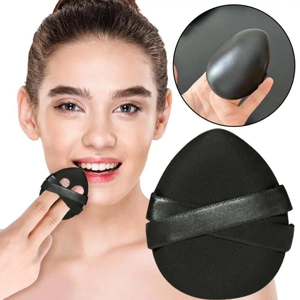 Black Makeup Sponge – Wet & Dry Powder Puff for Full Coverage