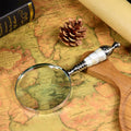 Retro Brass Horn Magnifying Glass – Vintage Desk Ornament