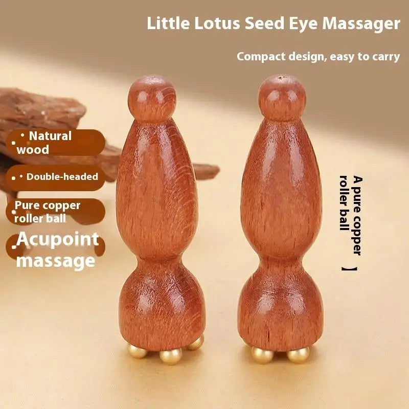 Wooden Eye Massage Stick – Dual-End Gua Sha Facial Roller
