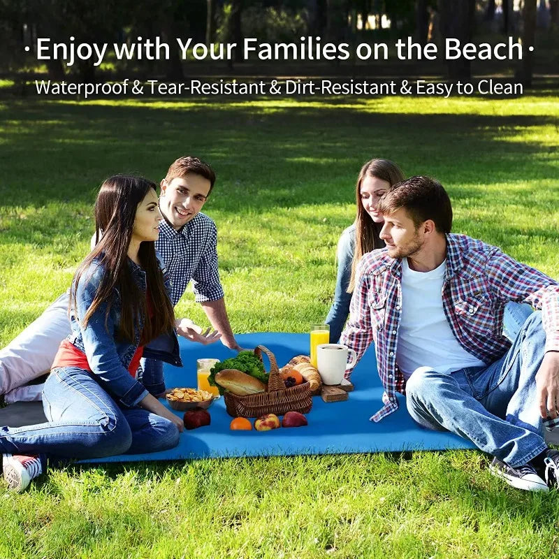 Waterproof Foldable Beach Blanket – Portable Outdoor Picnic Mat